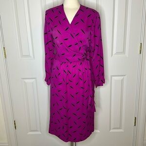 Malcolm Starr Vintage Silk Wrap Blouse & Matching Skirt Sz8